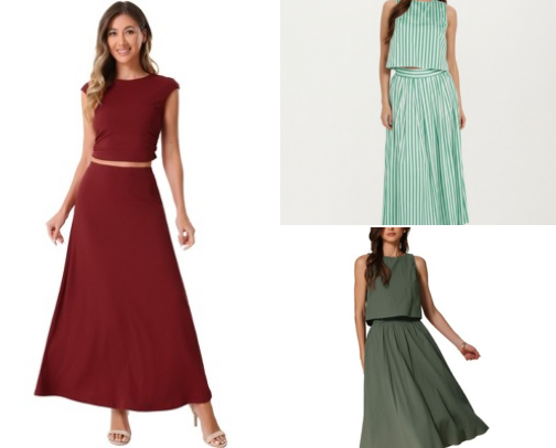 👚 Cute Matching Sets: Tops + Skirts cover photo collage