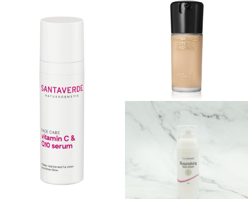 My acne-prone skin makeup favorites cover photo collage
