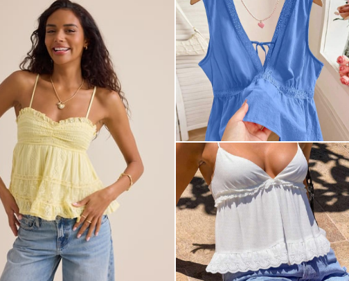 Trending 2026 Summer tops cover photo collage