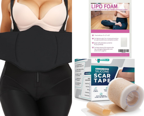 My Post-Surgery Essentials: Breast Aug & Lipo/Tummy Tuck” cover photo collage