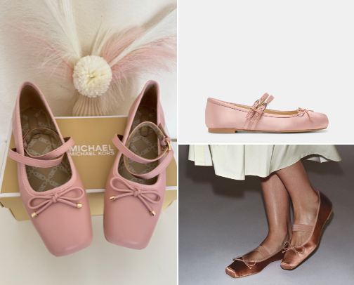 Ballet Flat with straps cover photo collage