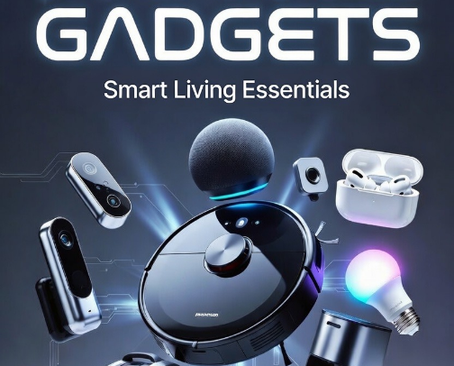 Home gadgets cover photo collage