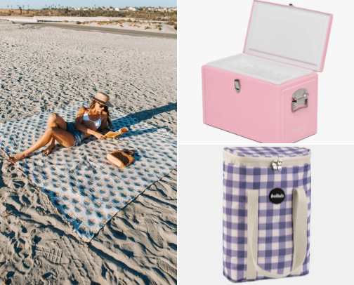 At the beach cover photo collage