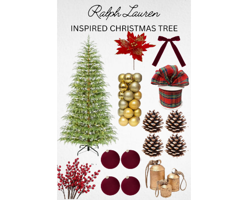 Ralph Lauren Inspired Christmas Tree | Walmart cover photo collage