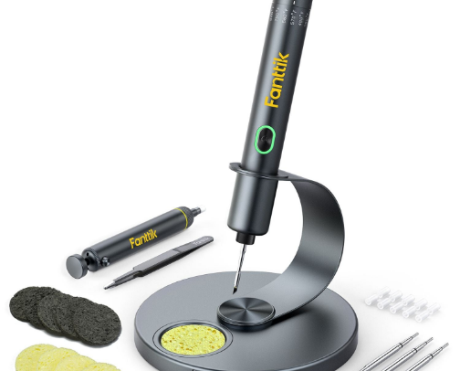 Electronics work tools cover photo collage