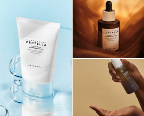 korean skincare, beauty routine cover photo collage