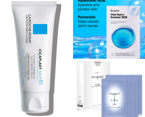 Post procedure skin cover photo collage