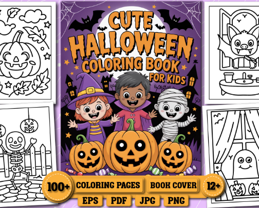 Halloween Activity, Coloring Pages & MORE cover photo collage