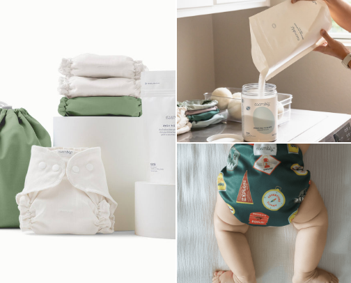 20% Off Esembly Baby - Potty train on average a whole year earlier, save approximately $2,000 per baby, and keep 7,000+ disposables out of the trash cover photo collage