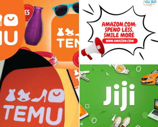 Online Shopping cover photo collage