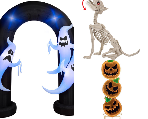 Halloween custom and decorations cover photo collage