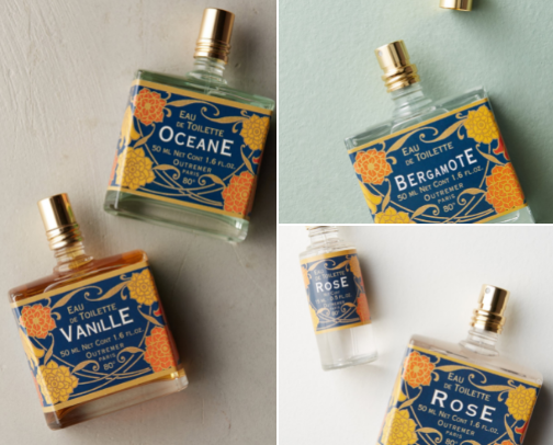 Anthropologie Perfume Line- Vanille, Bergamote, Rose & More cover photo collage