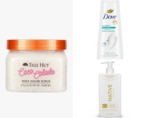 Shower products for sensitive skin; what works for me so far. cover photo collage