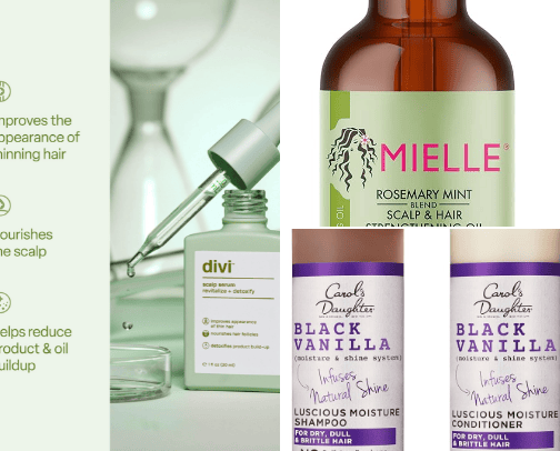 Curly Haircare Products cover photo collage