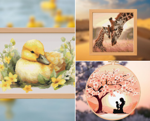Mother's Day Cross Stitch Patterns cover photo collage