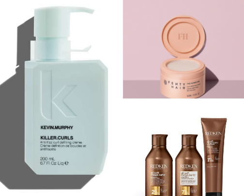 favorite curly hair products🎀👩🏻‍🦱 cover photo collage