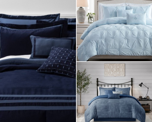 Blue Comforter Sets & Bedroom Decor: My Favorite Picks cover photo collage