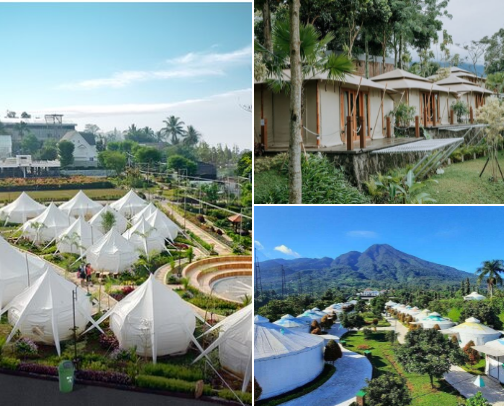 10 Comfortable Glamping Accommodation in Bogor with Great Views cover photo collage