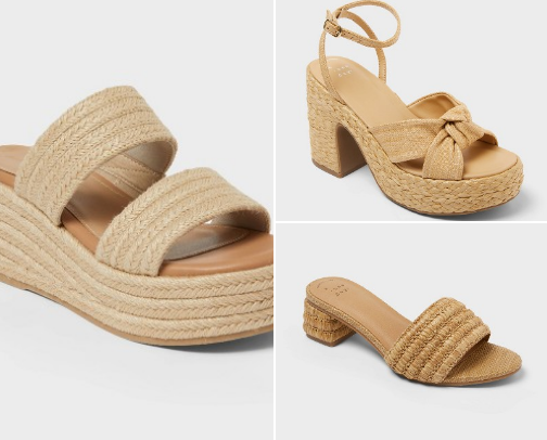 Trendy summer shoes cover photo collage