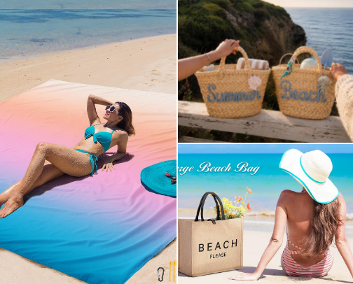 BEACH DAY ESSENTIALS cover photo collage