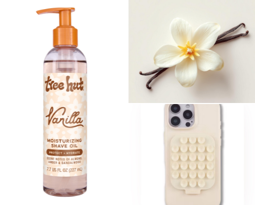 All vanilla things from every type of products cover photo collage