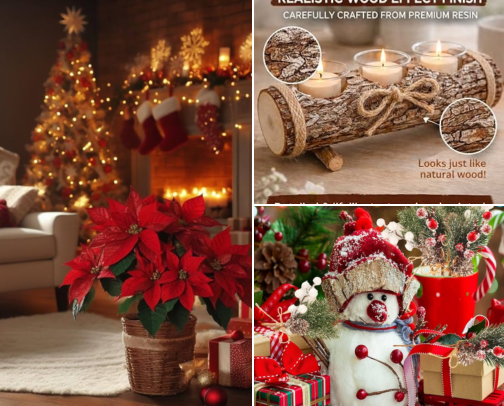 Discover our Autumn & Winter Home Décor collection, filled with cosy seasonal accents and beautiful Christmas decorations to transform your home throughout the colder months. From autumn pumpkins, foliage and rustic wreaths to winter greenery, festive garlands, Christmas ornaments, candles and table decorations, find stylish pieces to create a warm and welcoming home. Perfect for autumn decorating, winter interiors, Christmas styling and cosy seasonal displays. cover photo collage