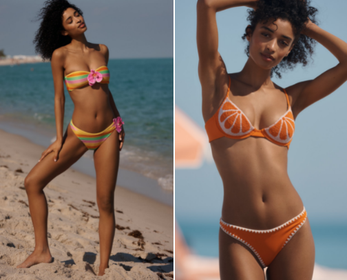 Cute and Whimsical beach wear 🏖️🌸✨🪞 cover photo collage