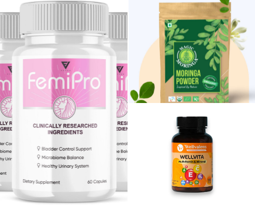 Health Supplements cover photo collage