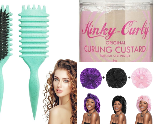 ✨ Curly hair must haves ✨ cover photo collage