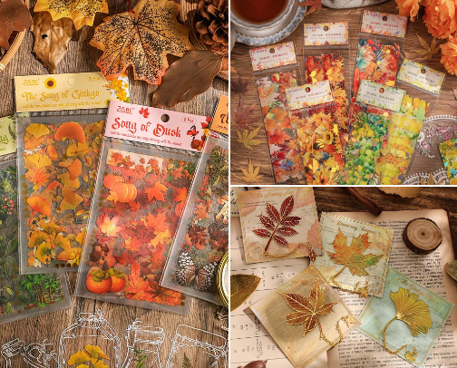 Best Fall-Themed Stickers & Stationery for Your Journal cover photo collage