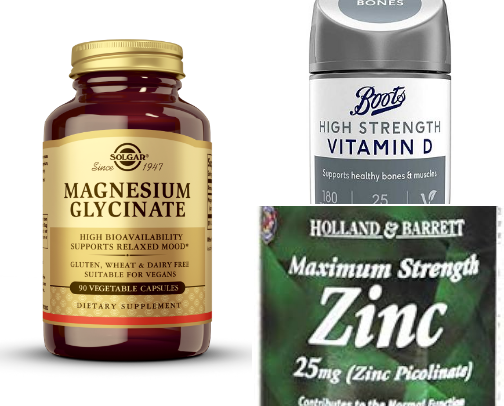 Health and beauty supplements and gadgets cover photo collage