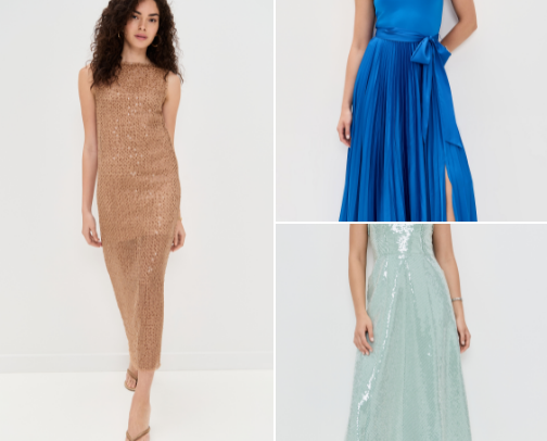 Blue Wedding Guest Dresses cover photo collage