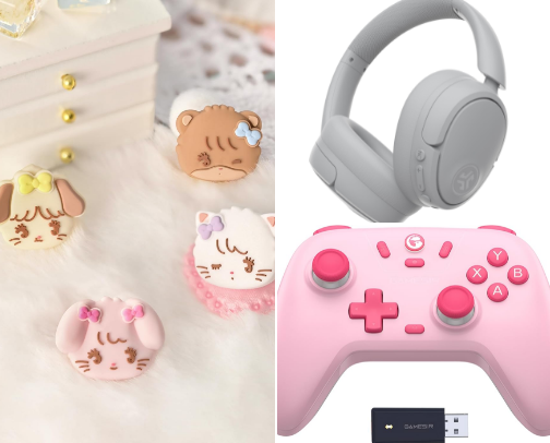 ♡ My Tech & Gaming Setup 🎀✨ cover photo collage