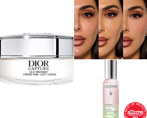 Skin Care and Makeup for mature skin cover photo collage