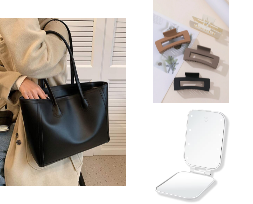 Whats in my bag for college cover photo collage