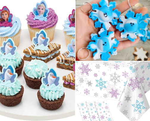 Simple Frozen Birthday at the Park cover photo collage