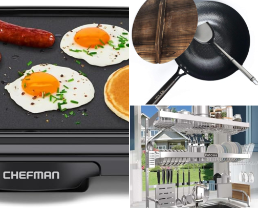 Things in my kitchen that make my life easier. cover photo collage