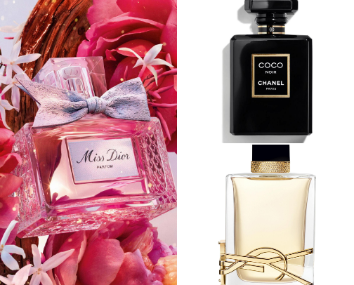 Best fragrances for her cover photo collage
