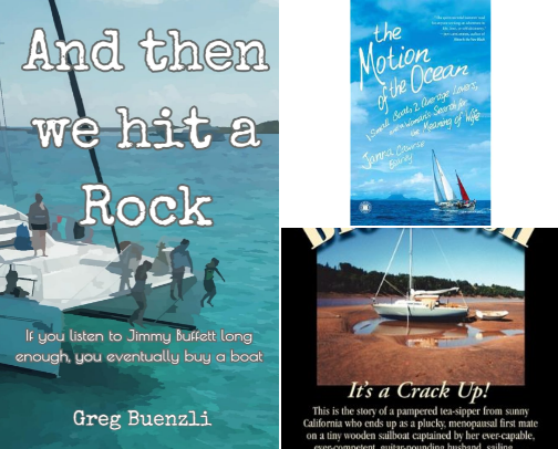 And Then We Hit a Rock Inspired Sailing Reads and Gear cover photo collage
