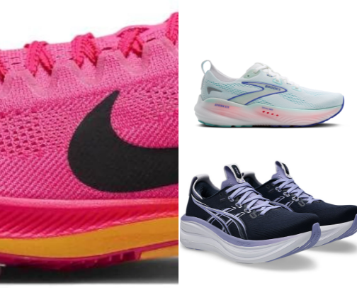 running shoes, clothes, and more cover photo collage