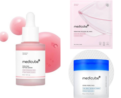Medicube, The Ordinary and Garnier - for cleaner, hydrated and nourished skin, and also a little bit of a glow :) cover photo collage