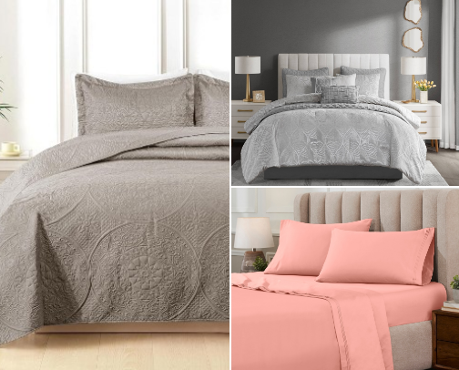 Gray And Pink Bedroom cover photo collage