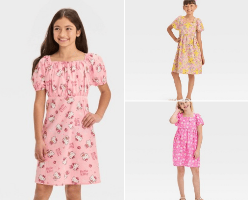 Target Girls summer dresses cover photo collage