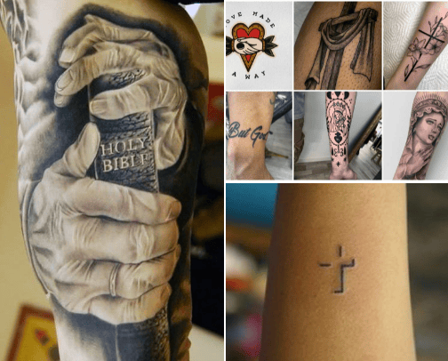 Christian tattoos cover photo collage