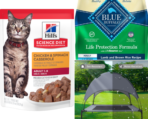 Dog supplies cover photo collage