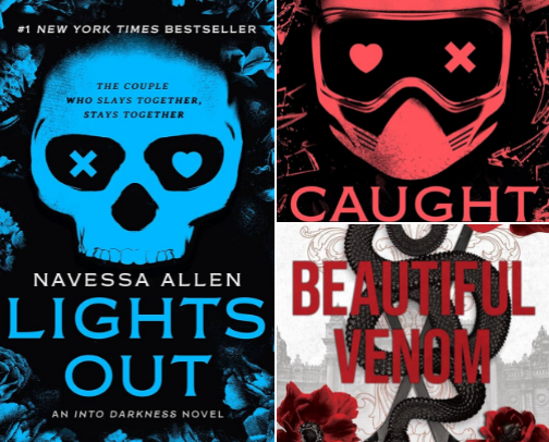 Dark romance book recs🖤 cover photo collage