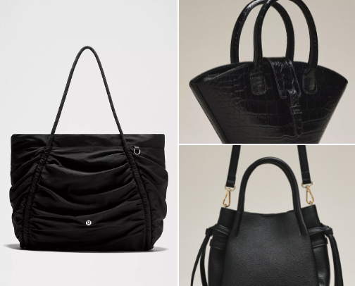 Ladies black bags cover photo collage
