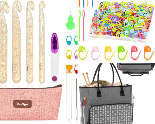 Supplies for Crochet Classes cover photo collage