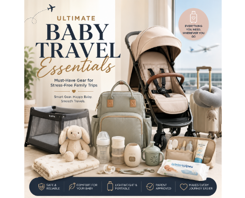 👶 Ultimate Baby Travel Essentials: Must-Have Gear for Stress-Free Family Trips cover photo collage