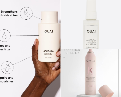 Fave hair products cover photo collage